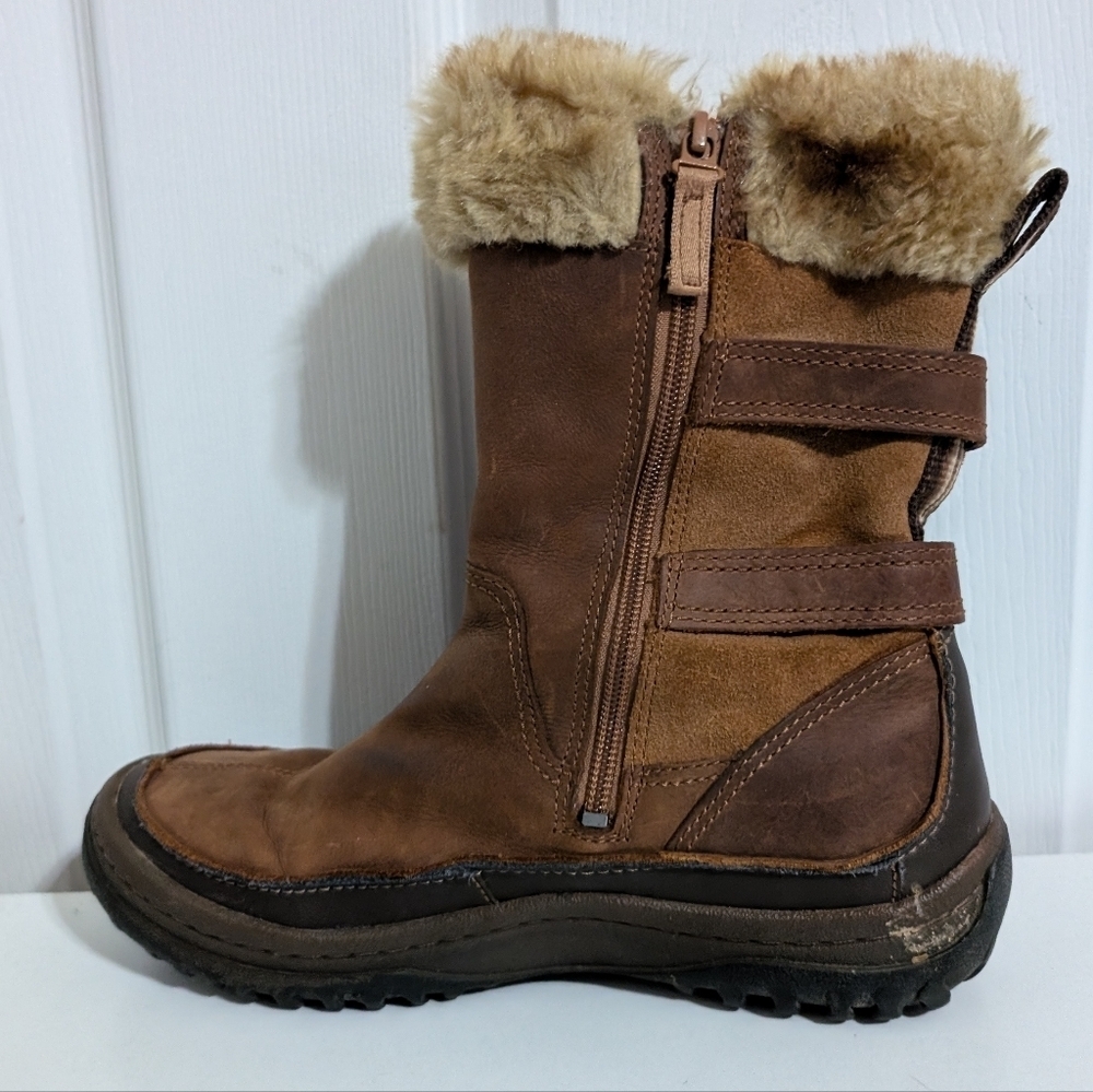 Merrell Women's Decora Chant Brown Sugar Leather Zip Waterproof Boots Size 8 - Picture 6 of 12